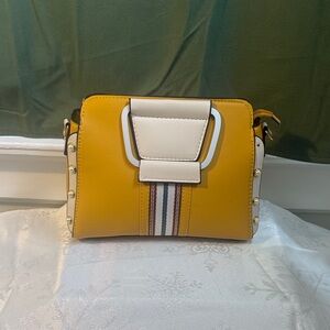 Yellow and White Women's Bag